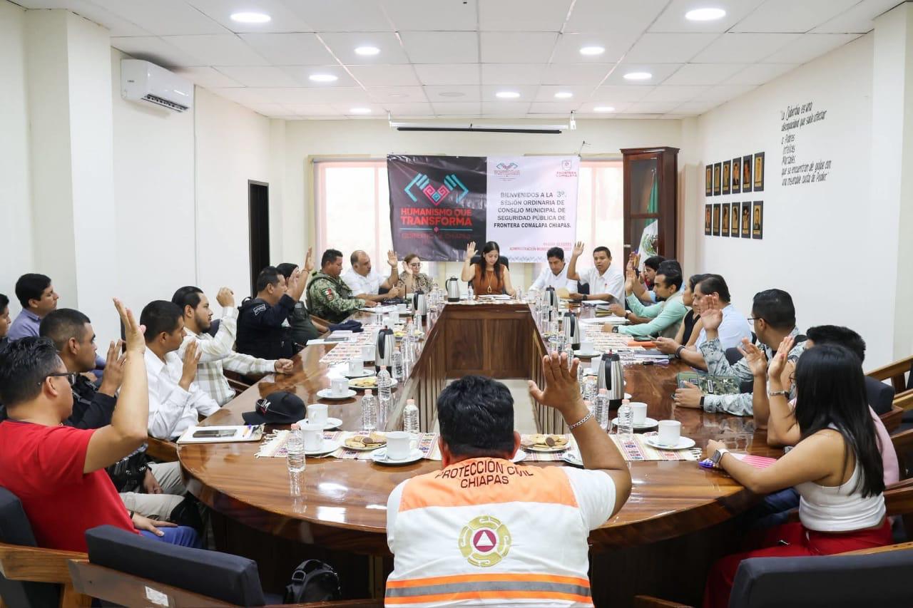 📌CEDH Chiapas participa en la 3.ª Sesión Ordinaria del Consejo Municipal de Seguridad Pública de Frontera Comalapa