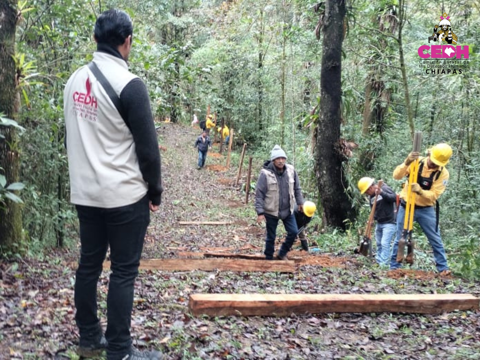 📌La CEDH Chiapas estuvo presente en la delimitación del Parque Nacional Lagunas de Montebello