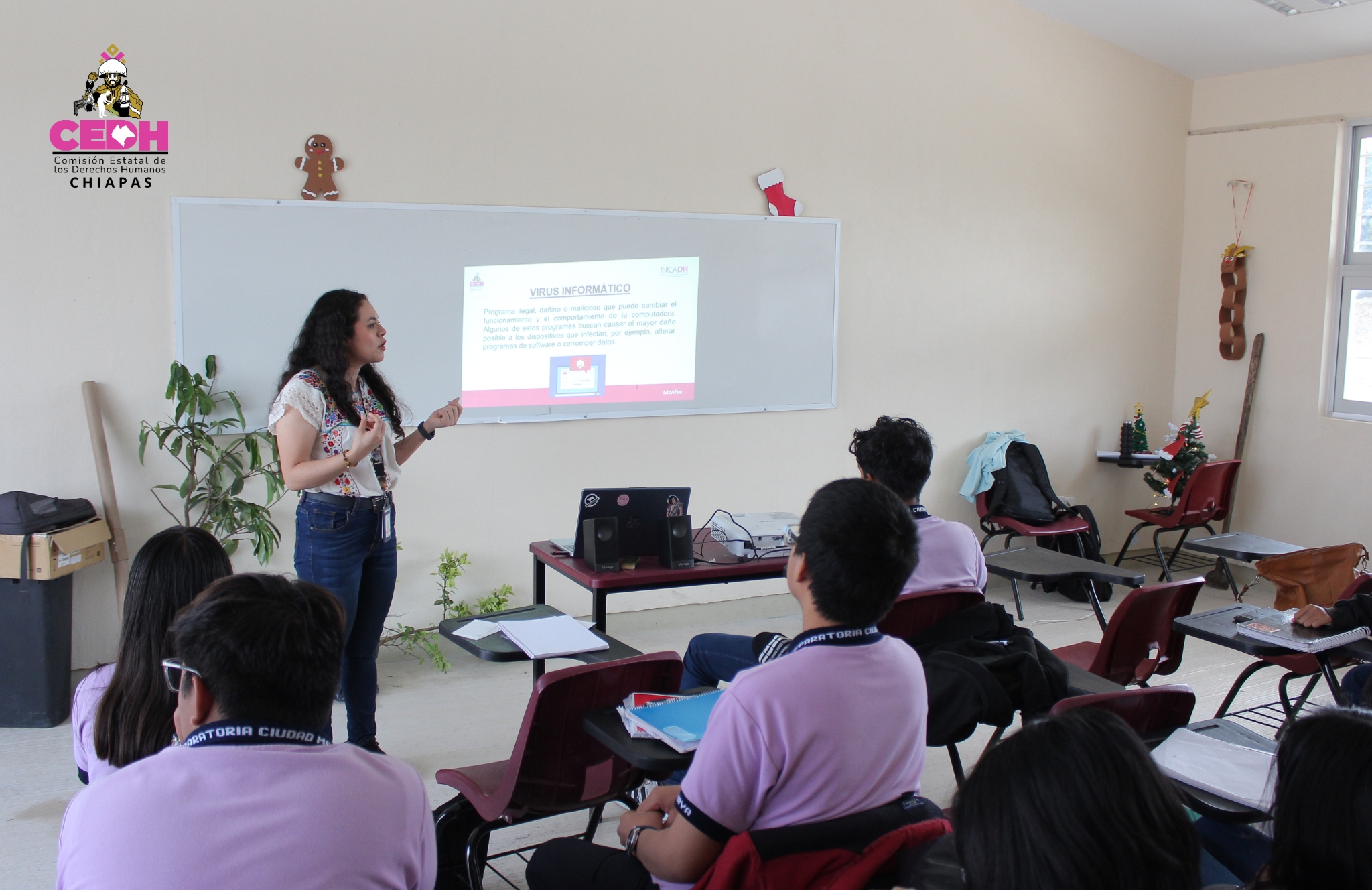 📲📢 La Comisión Estatal de los Derechos Humanos de Chiapas, a través del Instituto de Investigación y Capacitación en Derechos Humanos.Realizó la capacitación “Violencia en el entorno digital”