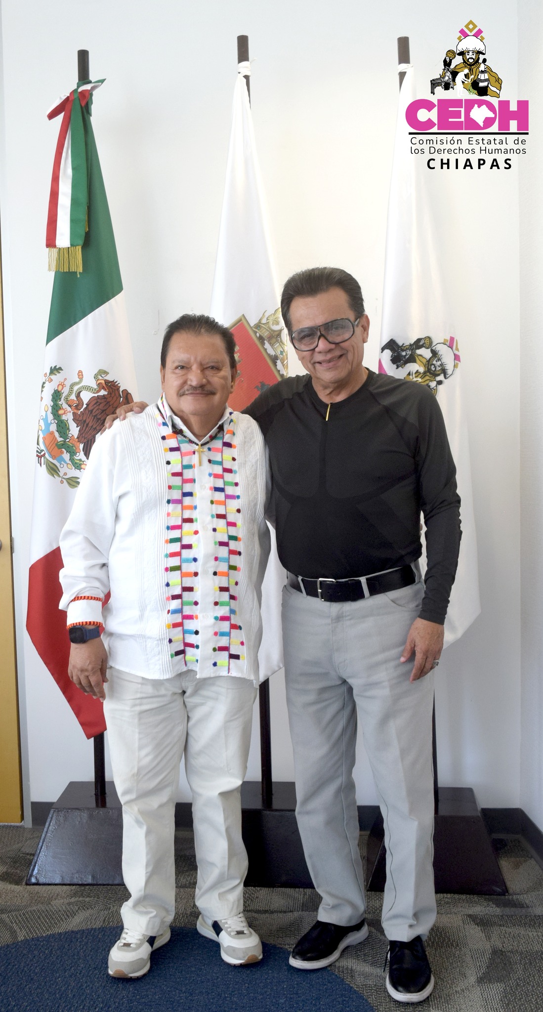 En un marco de cordialidad y diálogo, se llevó a cabo una reunión de salutación entre el Mtro. Horacio Culebro Borrayas, presidente de la Comisión Estatal de los Derechos Humanos de Chiapas y el empresario Rodolfo Granda Sánchez