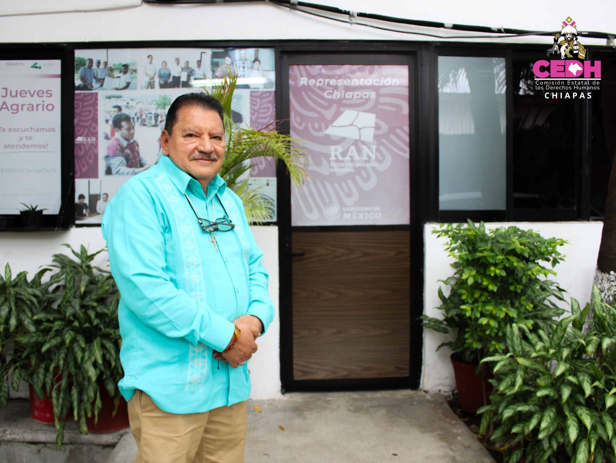 📲📌El presidente de la CEDH Chiapas, Mtro. Horacio Culebro Borrayas, realizó una visita institucional a las oficinas de la Representación en Chiapas del Registro Agrario Nacional (RAN)