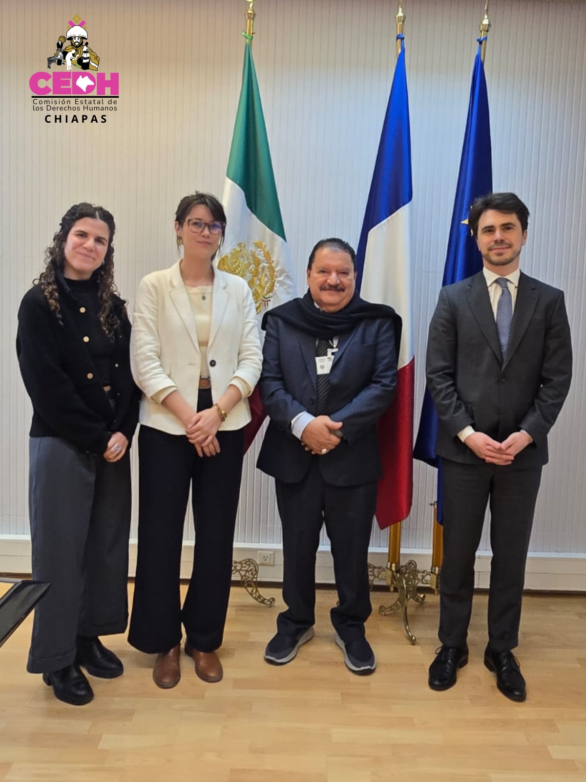📌 La Embajadora de Francia en México, Delphine Borione recibió esta mañana al Presidente de la Comisión Estatal de los Derechos Humanos, Mtro. Horacio Culebro Borrayas en sus oficinas de la Ciudad de México