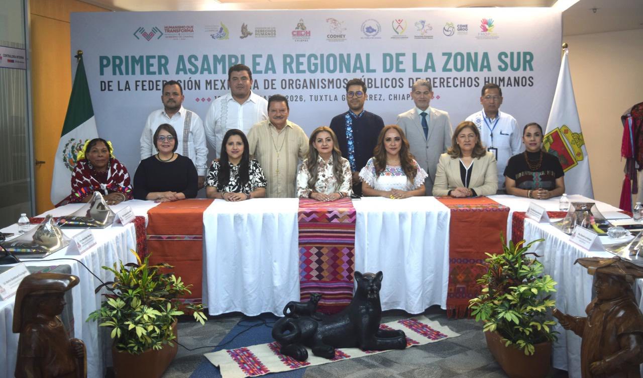 📌📲 La Comisión Estatal de los Derechos Humanos de Chiapas, presidida por el Mtro. Horacio Culebro Borrayas, fue sede de la Primer Asamblea Regional de la Zona Sur de la Federación Mexicana de Organismos Públicos de Derechos Humanos.